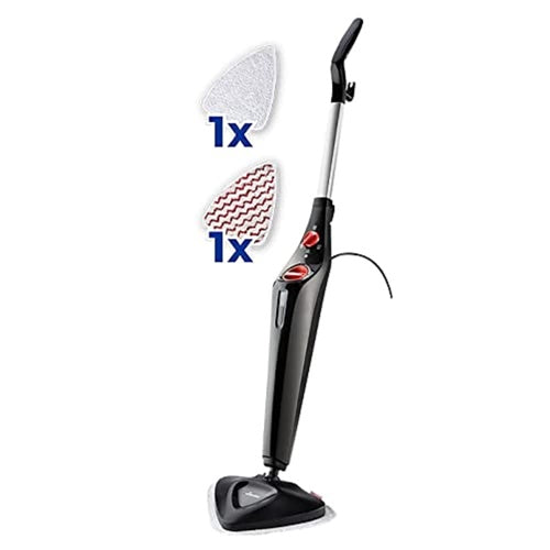 Parni čistač Vileda Steam Plus + PowerPad, 1500 W, crno/crveni