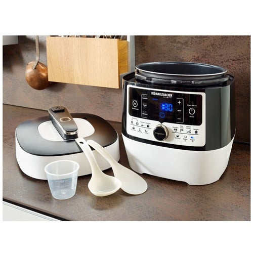 Parni večnamenski kuhalnik Rommelsbacher "MeinHans", 1000 W, 6 L, bela/črna