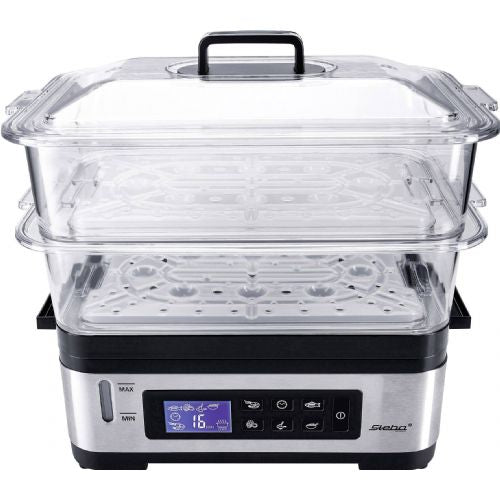 Parnik Steba DG 2, 1.200 W, 3 do 6 L, nerjaveče jeklo/črna