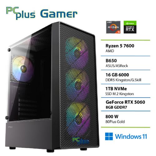 Računalnik PCPLUS Gamer Ryzen 5 7600 16GB 1TB GeForce RTX 5060 8GB Windows 11 Home + Xbox GP gaming namizni