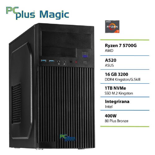 Namizni računalnik PCPLUS Magic Ryzen 7 5700G 16GB 1TB