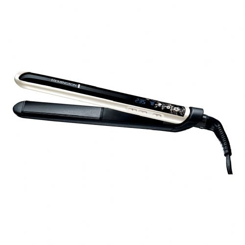 Likalnik za lase Remington Pearl S9500 keramična prevleka s pravimi biseri, LCD zaslon, temperatura do 235 °C, hitro segrevanje, 3 m kabel