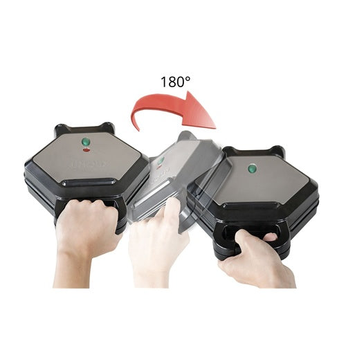 Unold Bubble Bobby aparat za vafle, 700 W, nehrđajući čelik/crna