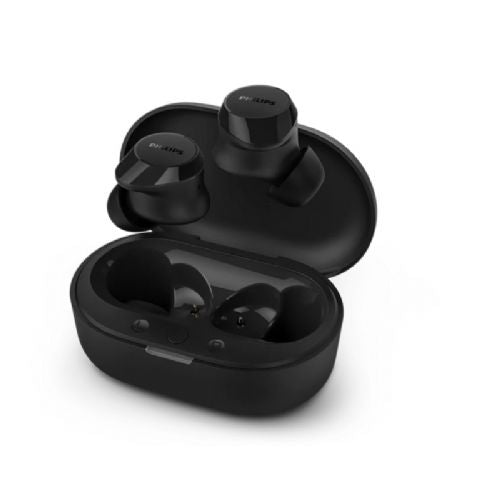 Brezžične TWS slušalke Philips TAT1209BK/00, Bluetooth 5.3, IPX4, 18 h delovanja, 10 mm gonilniki, črne barve
