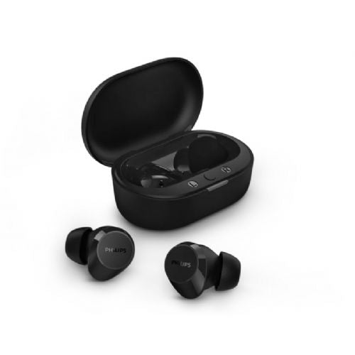 Brezžične TWS slušalke Philips TAT1209BK/00, Bluetooth 5.3, IPX4, 18 h delovanja, 10 mm gonilniki, črne barve