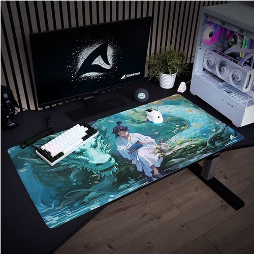 Podloga za miša Sharkoon Skiller SGP40 D8, zeleno-plava/višebojna