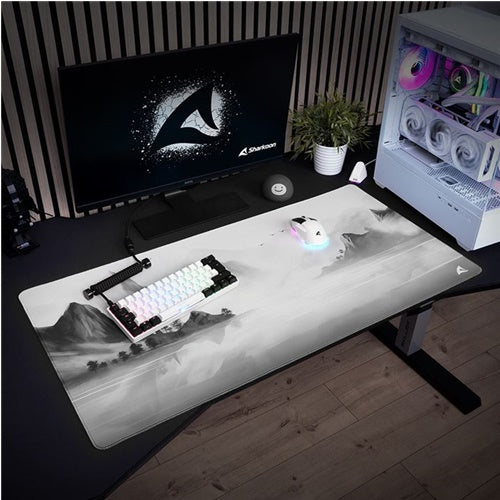 Podloga za miša Sharkoon Skiller SGP40 D9, bijela/crna