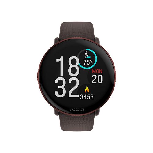 Pametna ura Polar Ignite 3 AMOLED zaslon, GPS, merilnik srčnega utripa, vodoodpornost 30 ATM, rjav pašček iz titana, usnja in silikona