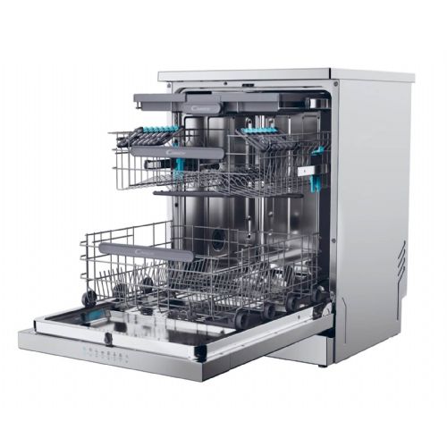 Candy Rapido CF 5C7F1X samostojeća perilica posuđa, 15 mjesta, klasa C, 59,7 x 85 x 59,8 cm, nehrđajući čelik