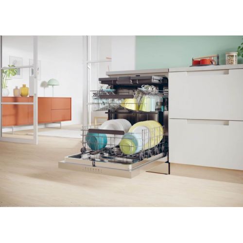 Candy Rapido CF 5C7F1X samostojeća perilica posuđa, 15 mjesta, klasa C, 59,7 x 85 x 59,8 cm, nehrđajući čelik