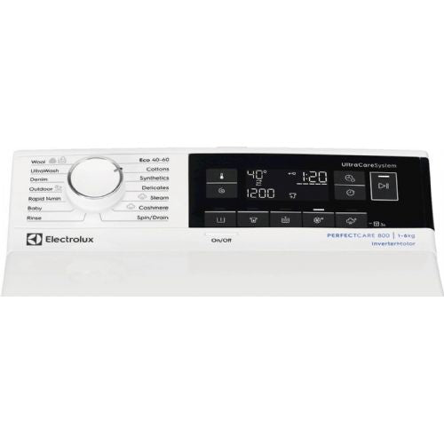 Pralni stroj z zgornjim polnjenjem Electrolux EW8TN3362E, inverter motor, 40 x 89 x 60 cm
