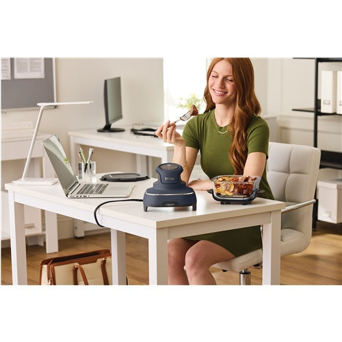 Prenosni stekleni cvrtnik na vroč zrak Ninja CRISPi 4-v-1 "Cyber Space" (temno modro-siv/prozoren, 1700 W, 2 košari (1,4 in 3,8 litra))