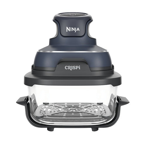 Prenosni stekleni cvrtnik na vroč zrak Ninja CRISPi 4-v-1 "Cyber Space" (temno modro-siv/prozoren, 1700 W, 2 košari (1,4 in 3,8 litra))