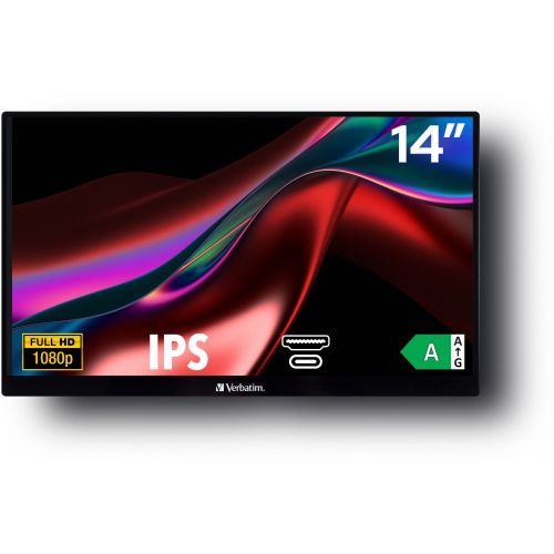 Prenosni monitor Verbatim PM-14 14" IPS FullHD HDR USB-C črn