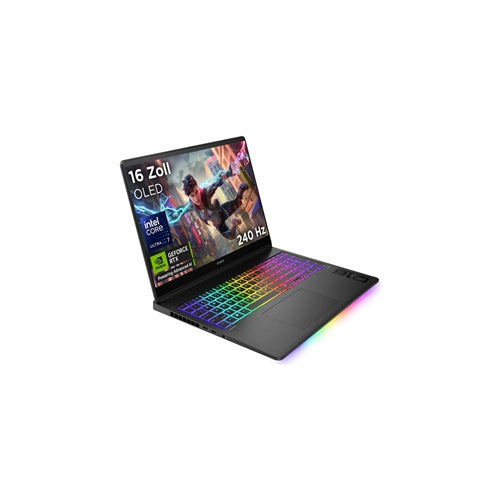 Prenosnik HP 16 MAX 16-ah0170ng Intel® Core™ Ultra 7 255HX, NVIDIA GeForce RTX 5080, 64 GB DDR5, 2 TB (2 TB SSD),DE, Windows 11 Home, črna