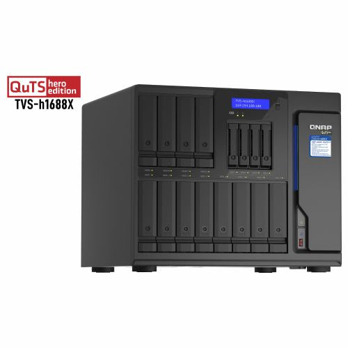NAS sistem Qnap TVS-h1688X-W1250-32G, 16 rež, Intel Xeon W-1250, 32 GB DDR4 ECC, 2x 10GbE, RAID podpora
