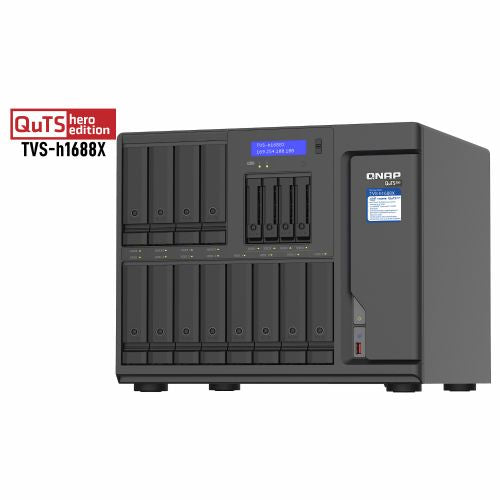 NAS sistem Qnap TVS-h1688X-W1250-32G, 16 rež, Intel Xeon W-1250, 32 GB DDR4 ECC, 2x 10GbE, RAID podpora