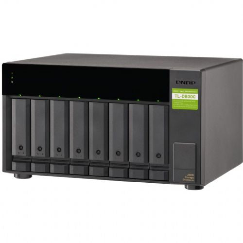 NAS sistem Qnap TL-D800C, 8 rež, USB-C 3.2 Gen2, SATA 6 Gbit/s, vroča zamenjava, UASP podpora