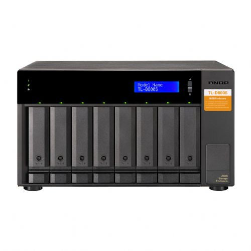 NAS sistem Qnap TL-D800S 8 ležišč, SATA JBOD, do 128 TB, Mini-SAS HD, hitrost prenosa do 64 Gbps