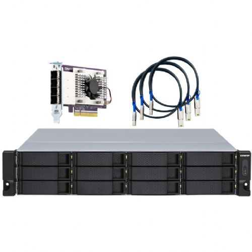 QNAP TL-R1200S-RP 12-bay 2U rackmount SATA JBOD razširitvena enota redundant PSU
