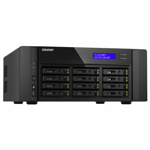 QNAP TS-h1290FX-7302P-128G 12-režni U.2 NVMe PCIe Gen4 x4 namizni NAS strežnik z all-flash tehnologijom, AMD EPYC 16-jedrni procesor 7302P 128 GB RDIMM ECC DDR4