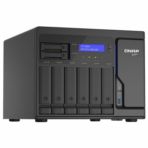 NAS sistem Qnap TS-h886-D1602-8G-BRO, Intel Xeon D-1602, 8 rež, 8 GB DDR4 ECC RAM, 2x M.2 NVMe Gen3, QuTS hero