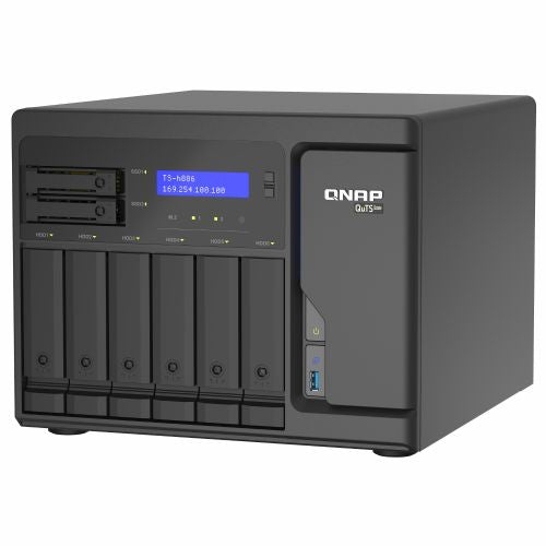 NAS sistem Qnap TS-h886-D1602-8G-BRO, Intel Xeon D-1602, 8 rež, 8 GB DDR4 ECC RAM, 2x M.2 NVMe Gen3, QuTS hero