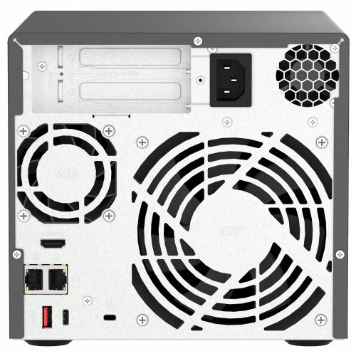 NAS sistem Qnap TVS-H474-PT-8G Intel Pentium Gold G7400 3,7 GHz, 8 GB DDR4, 4x reža, M.2 NVMe predpomnilnik, 2,5 GbE, QuTS hero