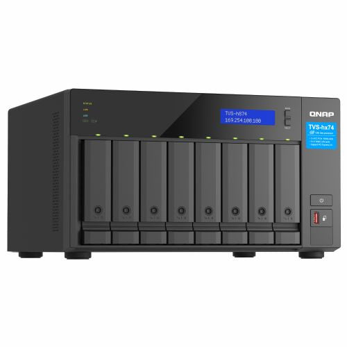QNAP TVS-H874-I5-32G 8-režni QuTS hero NAS Intel Core i5-12400 6-jedrni/12-nitni do 4,6 GHz 32 GB SO-DIMM