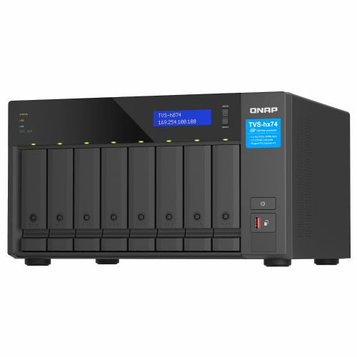 QNAP TVS-H874-I5-32G 8-režni QuTS hero NAS Intel Core i5-12400 6-jedrni/12-nitni do 4,6 GHz 32 GB SO-DIMM
