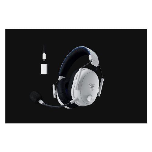 Slušalke Razer BlackShark V3 Pro brezžične, THX Spatial Audio, odpravljanje šuma, bela barva, za PlayStation