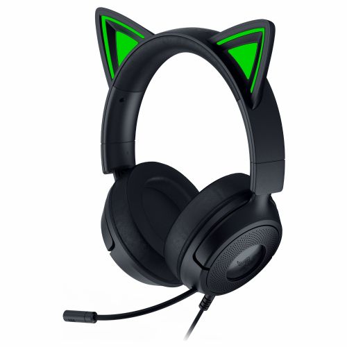 Slušalke Razer Kraken Kitty V3 X žične, RGB osvetlitev, virtualni 7.1 prostorski zvok, mikrofon, črne