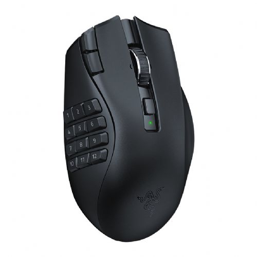 Miška Razer Naga V2 HyperSpeed brezžična, 30000 DPI, 19 programabilnih tipk, optični senzor, črna