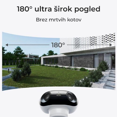 Reolink IP kamera Argus serije B740X 4K, dvostruka leća od 180°, ColorX noćni vid u boji, na baterije. BWB4K01W