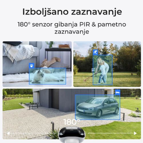 Reolink IP kamera Argus serije B740X 4K, dvostruka leća od 180°, ColorX noćni vid u boji, na baterije. BWB4K01W