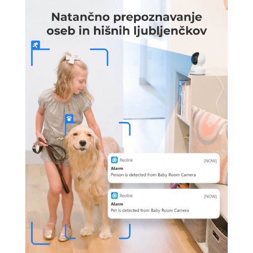 Reolink IP Kamera E serija E330 Wi-fi, Notranja, 5MP, Auto sledenje,Bela WCEP5MP04PTW