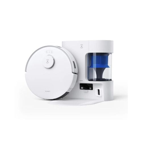 Robotski sesalnik Ecovacs Deebot N20 PLUS bel, 8.000 Pa, mop, postaja PureCyclone, 5200 mAh baterija, WiFi