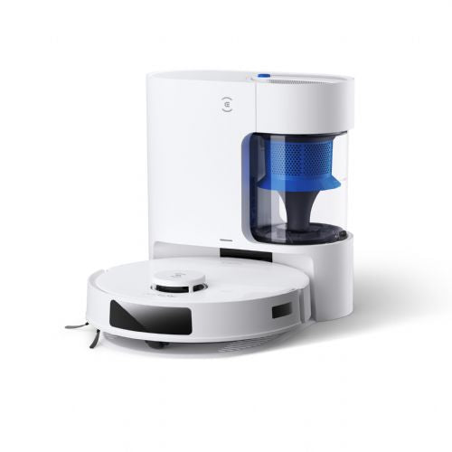 Robotski sesalnik Ecovacs Deebot N20 PLUS bel, 8.000 Pa, mop, postaja PureCyclone, 5200 mAh baterija, WiFi