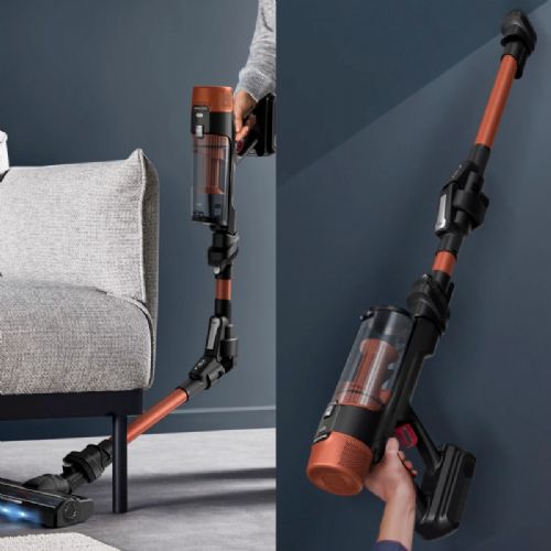 Pokončni sesalnik Rowenta X-Force Flex 10.80 Animal RH7A73E0, 120 AW, 25,2 V baterija, do 60 min delovanja, Flex cev, modre in sive barve