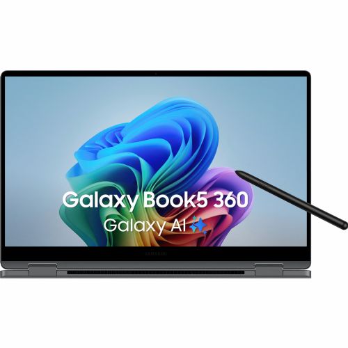 Prenosnik Samsung Galaxy Book5 360 Intel Ultra 7-256V/16GB/SSD 512GB NVMe/39,6 cm (15,6") FHD AMOLED 500niti Touch/DE/Win11Pro, siv