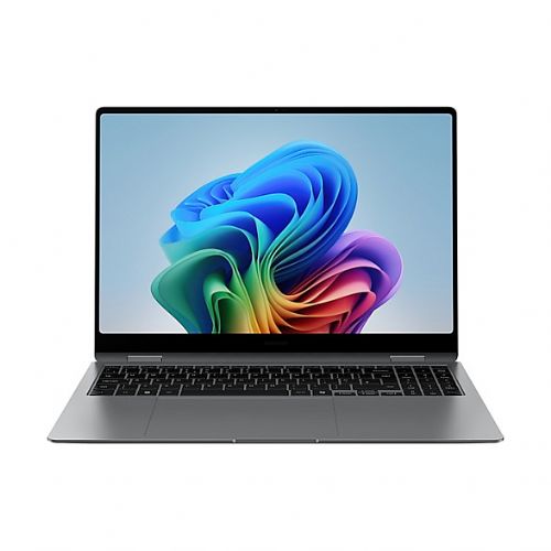 Prenosnik Samsung Galaxy Book5 Pro 360, Intel Ultra 5-226V/16 GB/SSD 512 GB NVMe/40,6 cm (16"), 2,8K, Touch, 500 niti/DE/Win11Pro, siv