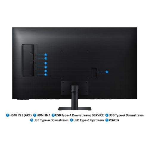 Monitor Samsung Smart S43FM702UU, 109 cm (43"), 4K UHD, VA, Tizen, Wi-Fi, Bluetooth 5.2, USB-C 65W, črn