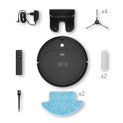 Teesa smart vac 2 robot vacuum cleaner, 1000 Pa, black