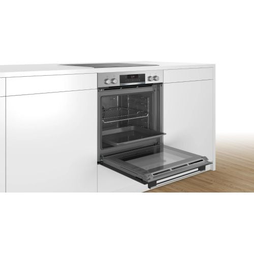 Bosch HND616LS63 set štednjaka i pećnice, 71 l, indukcijska ploča za kuhanje, nehrđajući čelik/crna