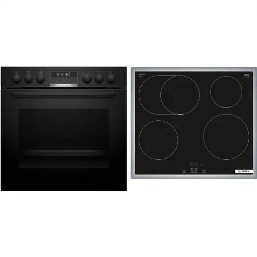 Bosch HND675LS62 set štednjaka i pećnice, 71 l, indukcijska ploča za kuhanje, crna/nehrđajući čelik