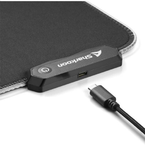 SHARKOON 1337 RGB V2 900 crna mat podloga za miš i tipkovnicu