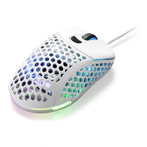 Miška Sharkoon Light 200 optična 16000 DPI 6 programabilnih gumbov bela 62 g