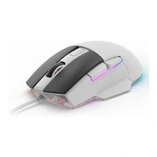 Miška Sharkoon Shark SGM35 optična, 6400 DPI, 6 gumbov, osvetlitev, bela