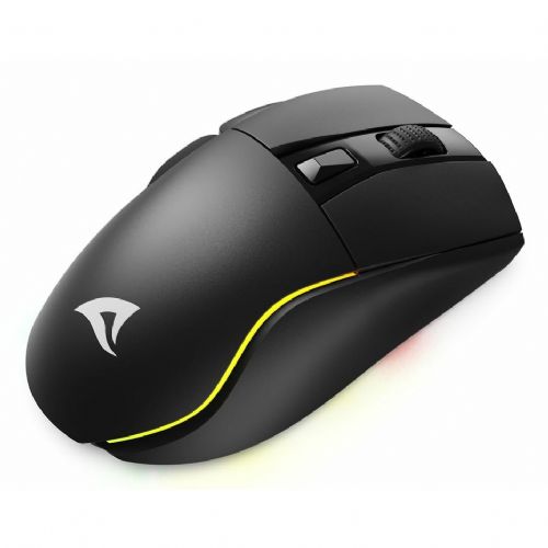 Optična miška Sharkoon Shark SGM50W, 6 gumbov, 6.400 DPI, črna