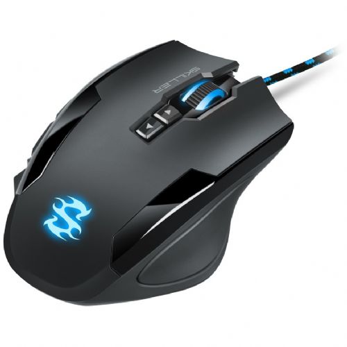 Miška Sharkoon Skiller SGM1 igralna žična ergonomska optična 12 gumbov črne barve